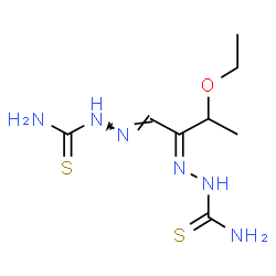 ChemSpider 2D Image | (2E,2'Z)-2,2'-[(1E,2Z)-3-Ethoxy-1,2-butanediylidene]dihydrazinecarbothioamide | C8H16N6OS2