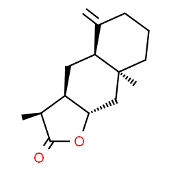 ChemSpider 2D Image | (3S,3aR,4aS,8aS,9aS)-3,8a-Dimethyl-5-methylenedecahydronaphtho[2,3-b]furan-2(3H)-one | C15H22O2
