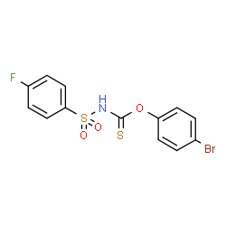ChemSpider 2D Image | O-(4-Bromophenyl) [(4-fluorophenyl)sulfonyl]carbamothioate | C13H9BrFNO3S2
