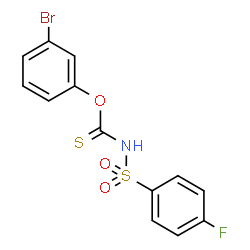 ChemSpider 2D Image | O-(3-Bromophenyl) [(4-fluorophenyl)sulfonyl]carbamothioate | C13H9BrFNO3S2