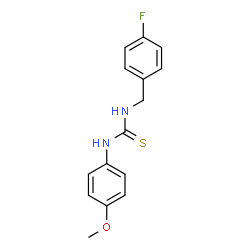ChemSpider 2D Image | 1-(4-Fluorobenzyl)-3-(4-methoxyphenyl)thiourea | C15H15FN2OS