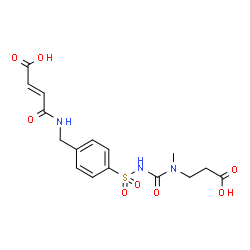 ChemSpider 2D Image | (2E)-4-[(4-{[(2-Carboxyethyl)(methyl)carbamoyl]sulfamoyl}benzyl)amino]-4-oxo-2-butenoic acid | C16H19N3O8S