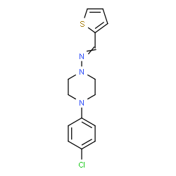ChemSpider 2D Image | N-[4-(4-Chlorophenyl)-1-piperazinyl]-1-(2-thienyl)methanimine | C15H16ClN3S