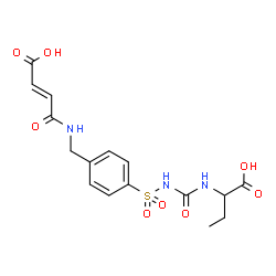 ChemSpider 2D Image | (2E)-4-[(4-{[(1-Carboxypropyl)carbamoyl]sulfamoyl}benzyl)amino]-4-oxo-2-butenoic acid | C16H19N3O8S