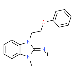 ChemSpider 2D Image | (2E)-1-Methyl-3-(2-phenoxyethyl)-1,3-dihydro-2H-benzimidazol-2-imine | C16H17N3O