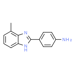 ChemSpider 2D Image | 4-(4-Methyl-1H-benzimidazol-2-yl)aniline | C14H13N3