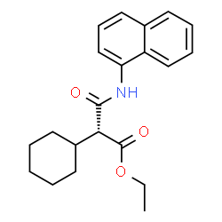 ChemSpider 2D Image | Ethyl (2R)-2-cyclohexyl-3-(1-naphthylamino)-3-oxopropanoate | C21H25NO3