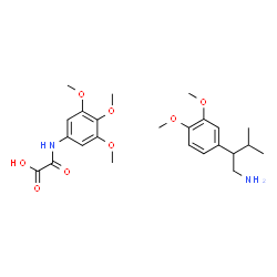 ChemSpider 2D Image | Oxo[(3,4,5-trimethoxyphenyl)amino]acetic acid - 2-(3,4-dimethoxyphenyl)-3-methyl-1-butanamine (1:1) | C24H34N2O8