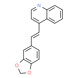 ChemSpider 2D Image | 4-(2-(Benzo[d][1,3]dioxol-5-yl)vinyl)quinoline | C18H13NO2