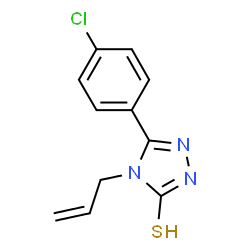 ChemSpider 2D Image | 4-Allyl-5-(4-chlorophenyl)-2,4-dihydro-3H-1,2,4-triazole-3-thione | C11H10ClN3S