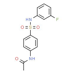 ChemSpider 2D Image | N-{4-[(3-Fluorophenyl)sulfamoyl]phenyl}acetamide | C14H13FN2O3S