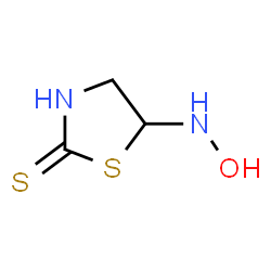 ChemSpider 2D Image | 5-(Hydroxyamino)-1,3-thiazolidine-2-thione | C3H6N2OS2