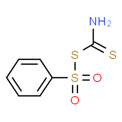 ChemSpider 2D Image | Benzenesulfonothioic acid, S-(aminothioxomethyl) ester | C7H7NO2S3