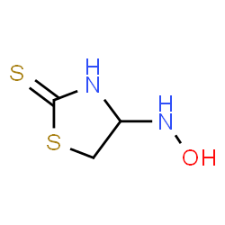 ChemSpider 2D Image | 4-(Hydroxyamino)-1,3-thiazolidine-2-thione | C3H6N2OS2