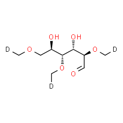 ChemSpider 2D Image | 2,4,6-Tris-O-[(~2~H_1_)methyl]-D-glucose | C9H15D3O6