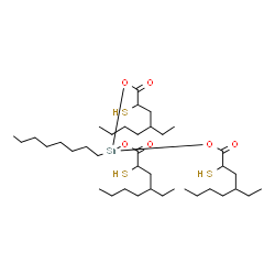 ChemSpider 2D Image | 1,1',1''-[(Octylstannanetriyl)tris(oxy)]tris(4-ethyl-1-oxo-2-octanethiol) | C38H74O6S3Sn