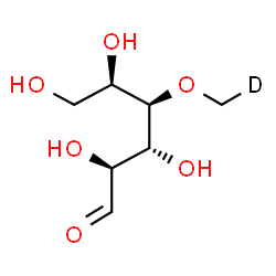 ChemSpider 2D Image | 4-O-(~2~H_1_)Methyl-D-mannose | C7H13DO6