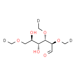 ChemSpider 2D Image | 2,3,6-Tris-O-[(~2~H_1_)methyl]-D-glucose | C9H15D3O6