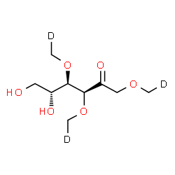 ChemSpider 2D Image | 1,3,4-Tris-O-[(~2~H_1_)methyl]-D-fructose | C9H15D3O6