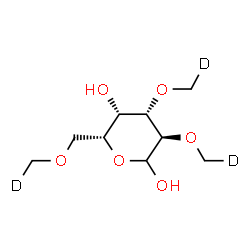 ChemSpider 2D Image | 2,3,6-Tris-O-[(~2~H_1_)methyl]-D-galactopyranose | C9H15D3O6