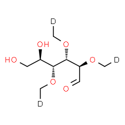ChemSpider 2D Image | 2,3,4-Tris-O-[(~2~H_1_)methyl]-D-glucose | C9H15D3O6