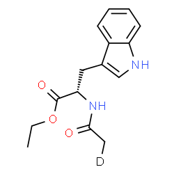 ChemSpider 2D Image | Ethyl N-(2-~2~H_1_)ethanoyl-L-tryptophanate | C15H17DN2O3