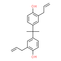 ChemSpider 2D Image | 4,4'-Propane-2,2-diylbis(2-allylphenol) | C21H24O2