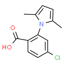 ChemSpider 2D Image | 4-chloro-2-(2,5-dimethylpyrrol-1-yl)benzoic acid | C13H12ClNO2