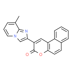 ChemSpider 2D Image | 2-(8-Methyl-imidazo[1,2-a]pyridin-2-yl)-benzo[f]chromen-3-one | C21H14N2O2