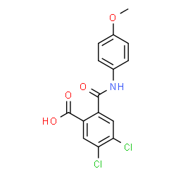 ChemSpider 2D Image | 4,5-Dichloro-2-[(4-methoxyphenyl)carbamoyl]benzoic acid | C15H11Cl2NO4