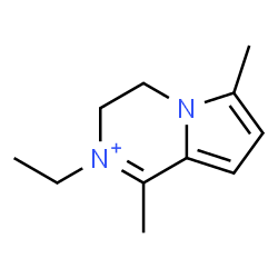ChemSpider 2D Image | 2-Ethyl-1,6-dimethyl-3,4-dihydropyrrolo[1,2-a]pyrazin-2-ium | C11H17N2