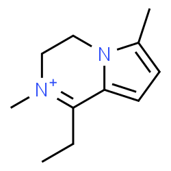 ChemSpider 2D Image | 1-Ethyl-2,6-dimethyl-3,4-dihydropyrrolo[1,2-a]pyrazin-2-ium | C11H17N2