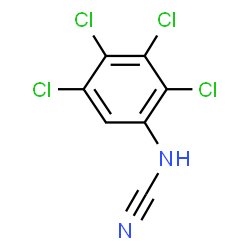 ChemSpider 2D Image | (2,3,4,5-Tetrachlorophenyl)cyanamide | C7H2Cl4N2