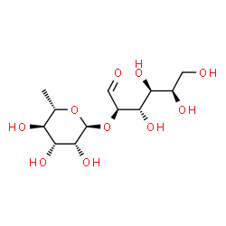 ChemSpider 2D Image | 2-O-(6-Deoxy-alpha-L-mannopyranosyl)-D-galactose | C12H22O10