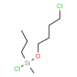 ChemSpider 2D Image | Chloro(4-chlorobutoxy)methyl(propyl)silane | C8H18Cl2OSi