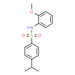 ChemSpider 2D Image | 4-Isopropyl-N-(2-methoxyphenyl)benzenesulfonamide | C16H19NO3S