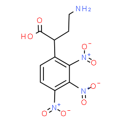 ChemSpider 2D Image | 4-Amino-2-(2,3,4-trinitrophenyl)butanoic acid | C10H10N4O8