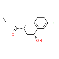 ChemSpider 2D Image | Ethyl (2R,4R)-6-chloro-4-hydroxy-2-chromanecarboxylate | C12H13ClO4