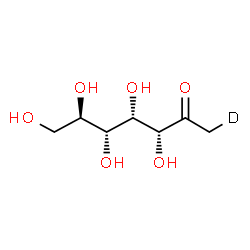 ChemSpider 2D Image | (3R,4S,5R,6R)-3,4,5,6,7-Pentahydroxy-2-(1-~2~H_1_)heptanone | C7H13DO6