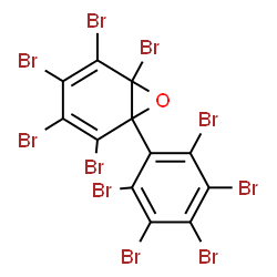 ChemSpider 2D Image | 1,2,3,4,5-Pentabromo-6-(pentabromophenyl)-7-oxabicyclo[4.1.0]hepta-2,4-diene | C12Br10O