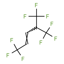 ChemSpider 2D Image | (2E)-1,1,1,5,5,5-Hexafluoro-4-(trifluoromethyl)-2-pentene | C6H3F9
