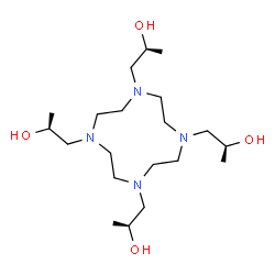 ChemSpider 2D Image | (2S,2'S,2''S,2'''S)-1,1',1'',1'''-(1,4,7,10-Tetraazacyclododecane-1,4,7,10-tetrayl)tetra(2-propanol) | C20H44N4O4