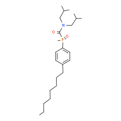 ChemSpider 2D Image | N,N-Diisobutyl-1-methyl-1-(4-octylphenyl)phosphinecarboxamide oxide | C24H42NO2P