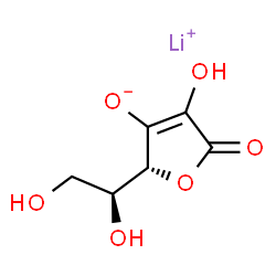 ChemSpider 2D Image | Lithium (2R)-2-[(1S)-1,2-dihydroxyethyl]-4-hydroxy-5-oxo-2,5-dihydro-3-furanolate (non-preferred name) | C6H7LiO6
