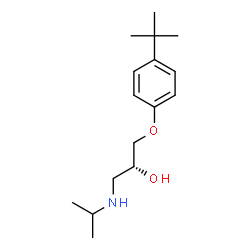 ChemSpider 2D Image | (2R)-1-(Isopropylamino)-3-[4-(2-methyl-2-propanyl)phenoxy]-2-propanol | C16H27NO2