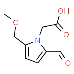 ChemSpider 2D Image | [2-Formyl-5-(methoxymethyl)-1H-pyrrol-1-yl]acetic acid | C9H11NO4