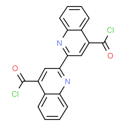ChemSpider 2D Image | 2,2'-Biquinoline-4,4'-dicarbonyl dichloride | C20H10Cl2N2O2
