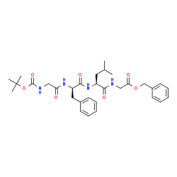 ChemSpider 2D Image | Benzyl N-{[(2-methyl-2-propanyl)oxy]carbonyl}glycyl-D-phenylalanyl-L-leucylglycinate | C31H42N4O7