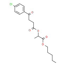 ChemSpider 2D Image | 1-Oxo-1-(pentyloxy)-2-propanyl 4-(4-chlorophenyl)-4-oxobutanoate | C18H23ClO5