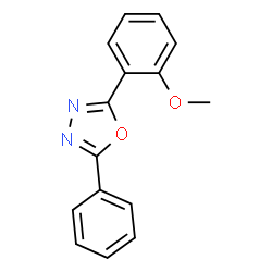 ChemSpider 2D Image | 2-(2-Methoxyphenyl)-5-phenyl-1,3,4-oxadiazole | C15H12N2O2